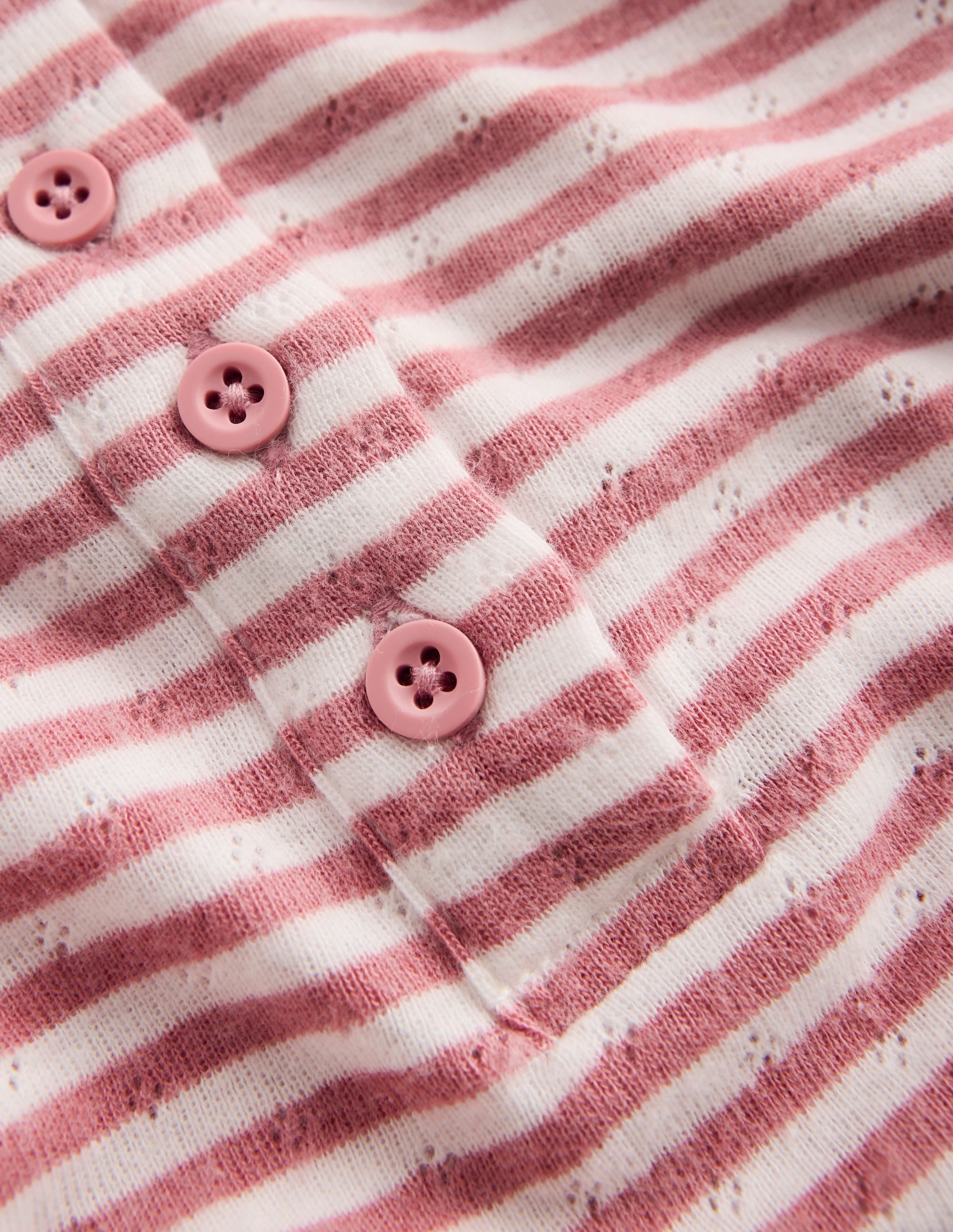 Long Sleeve Henley Top-Pink Stripe - Image 3