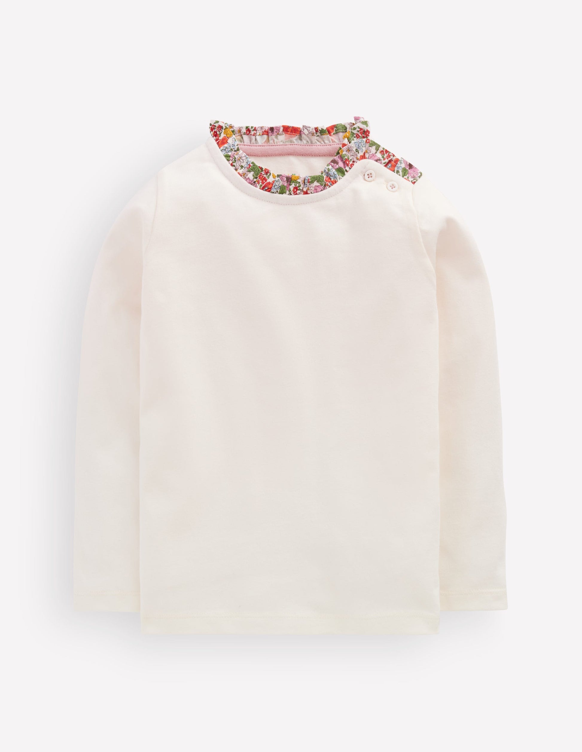 Bretonshirt mit Rüschenausschnitt-Sanftes Naturweiß-1