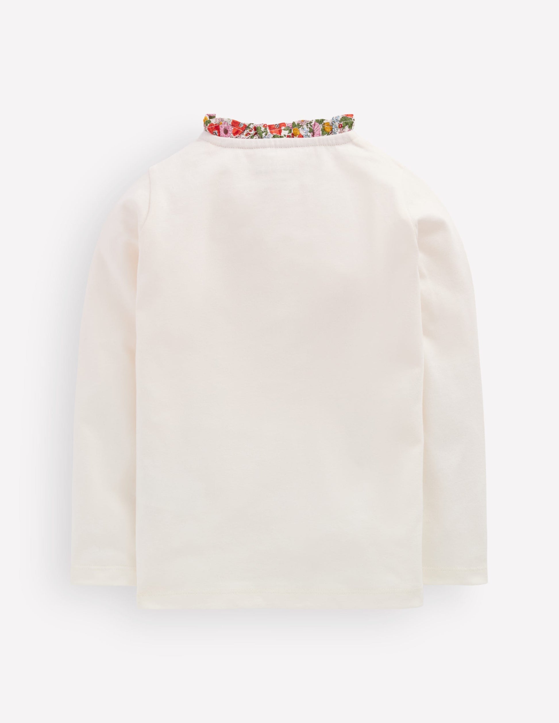 Bretonshirt mit Rüschenausschnitt-Sanftes Naturweiß-2