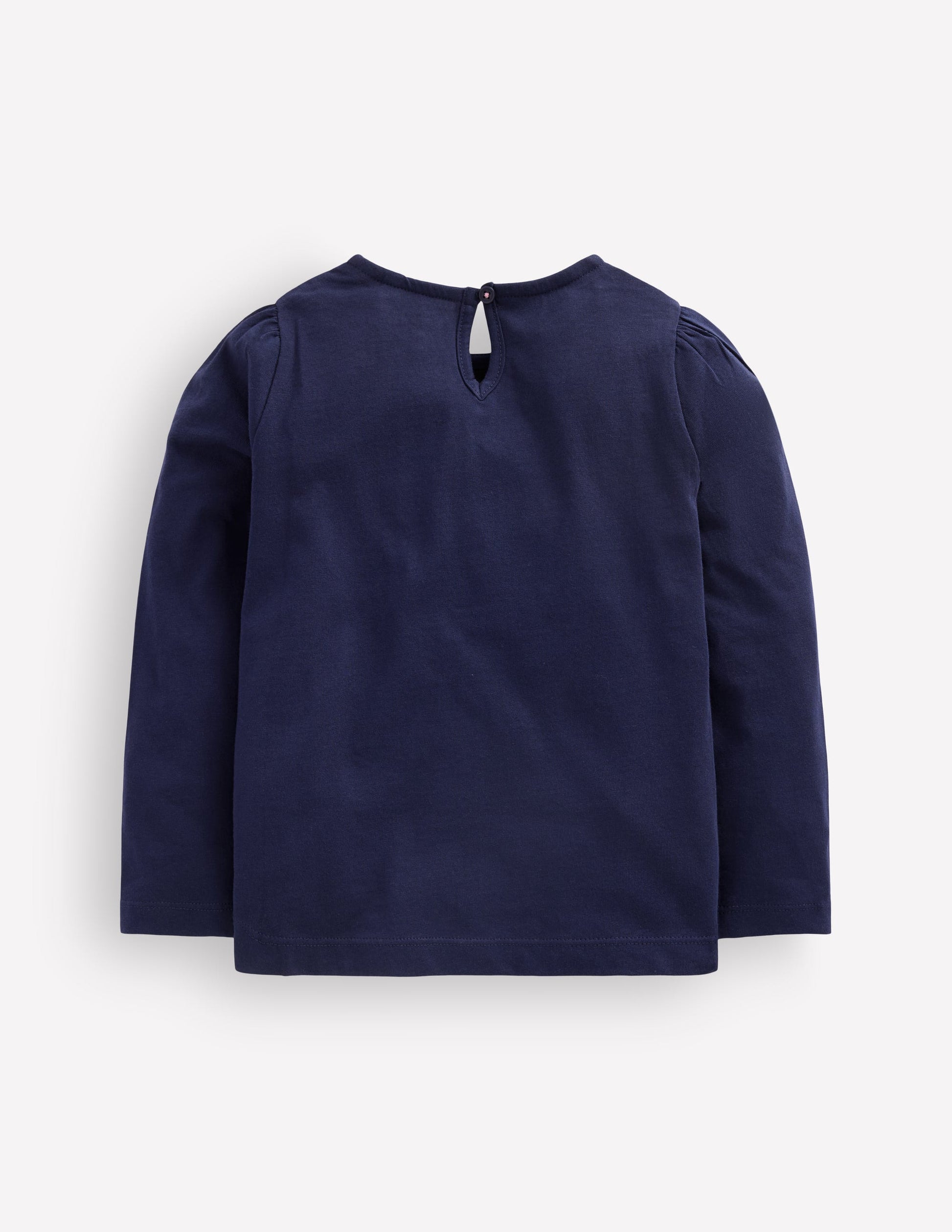 Rippstrick-Oberteil mit Schleifenbesatz-Schuluniform-Marineblau-2