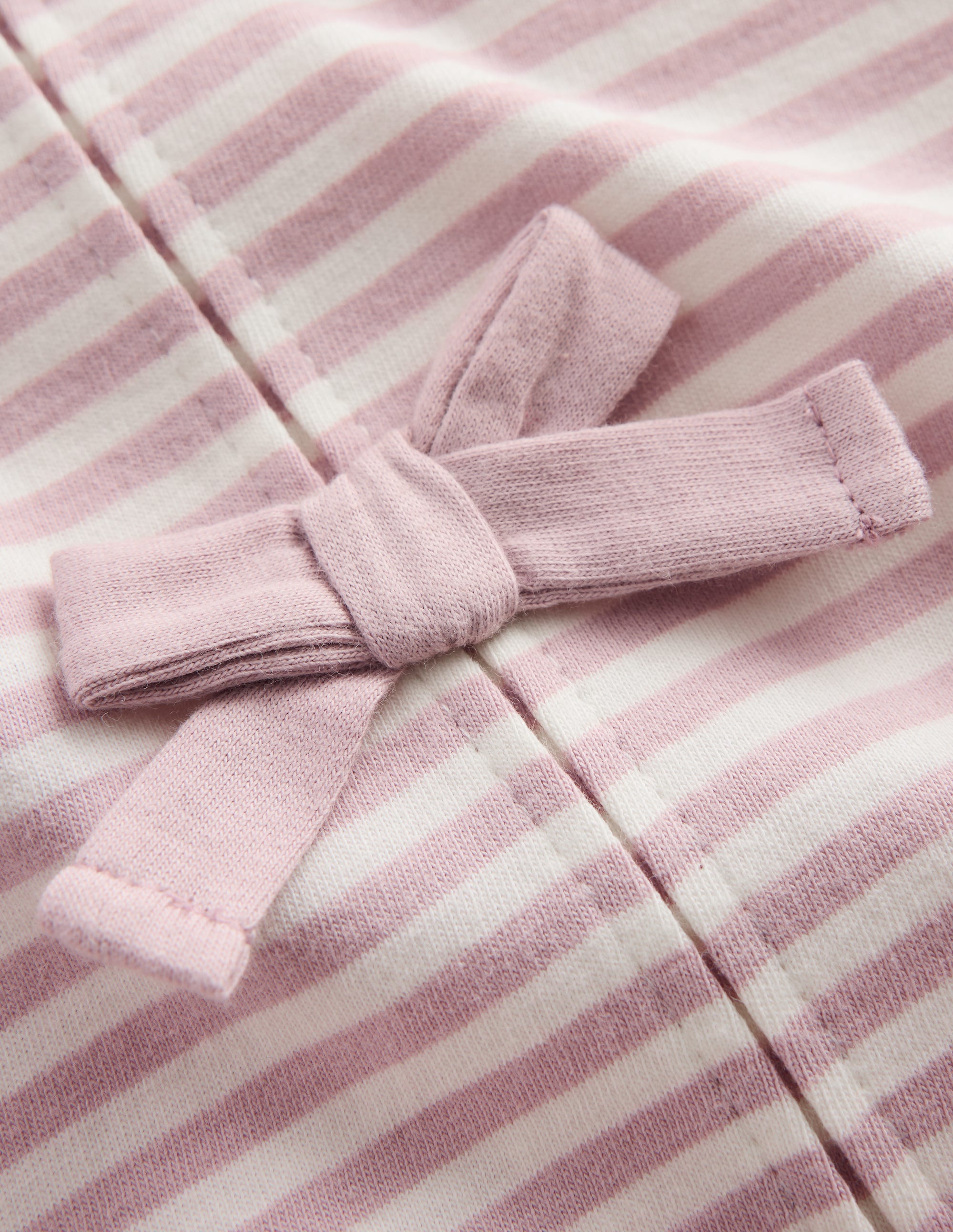 Rippstrick-Oberteil mit Schleifenbesatz-Rosa mit Streifen - Image 3