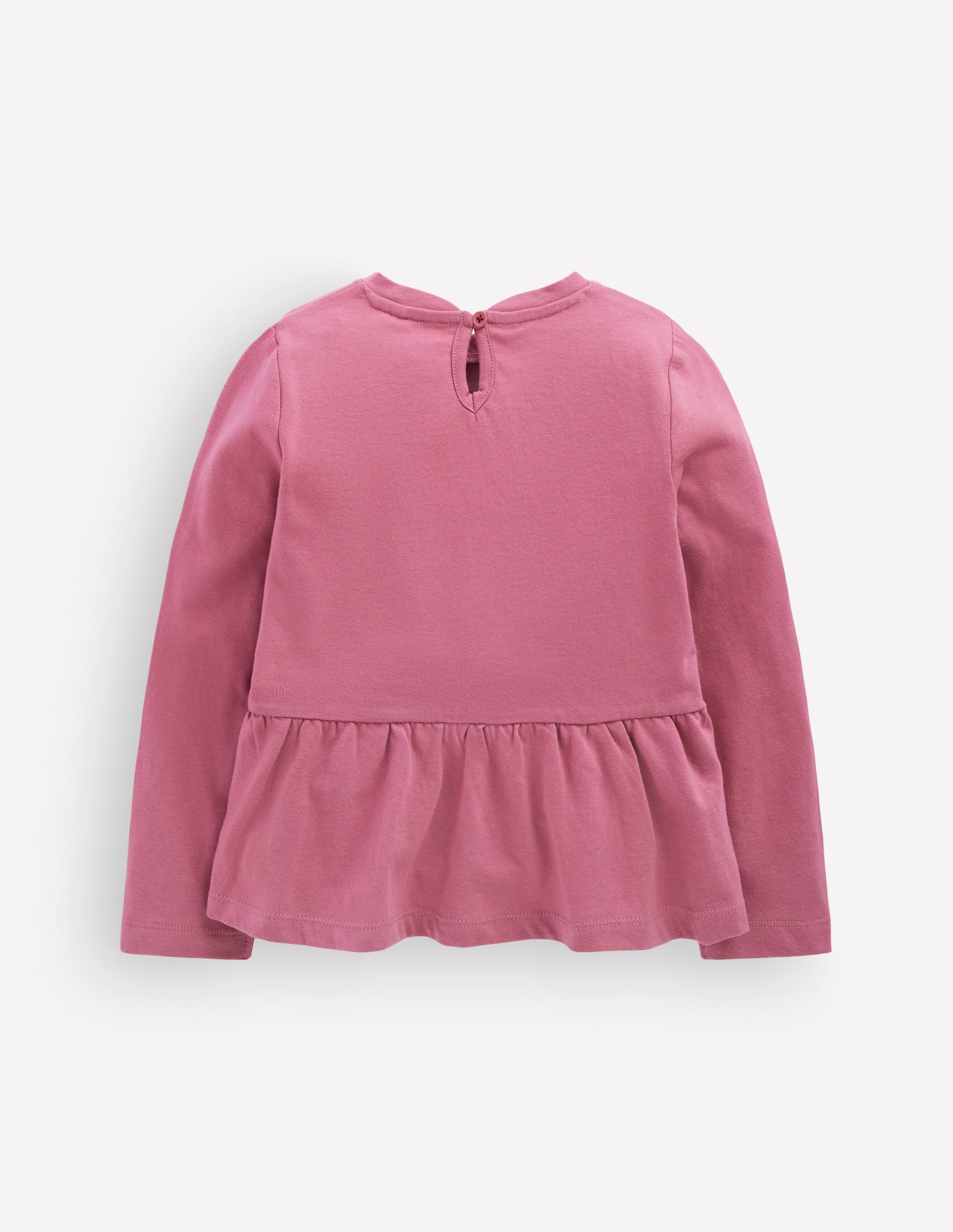 Langärmliges Oberteil mit Schößchen-Rosa Heide-2