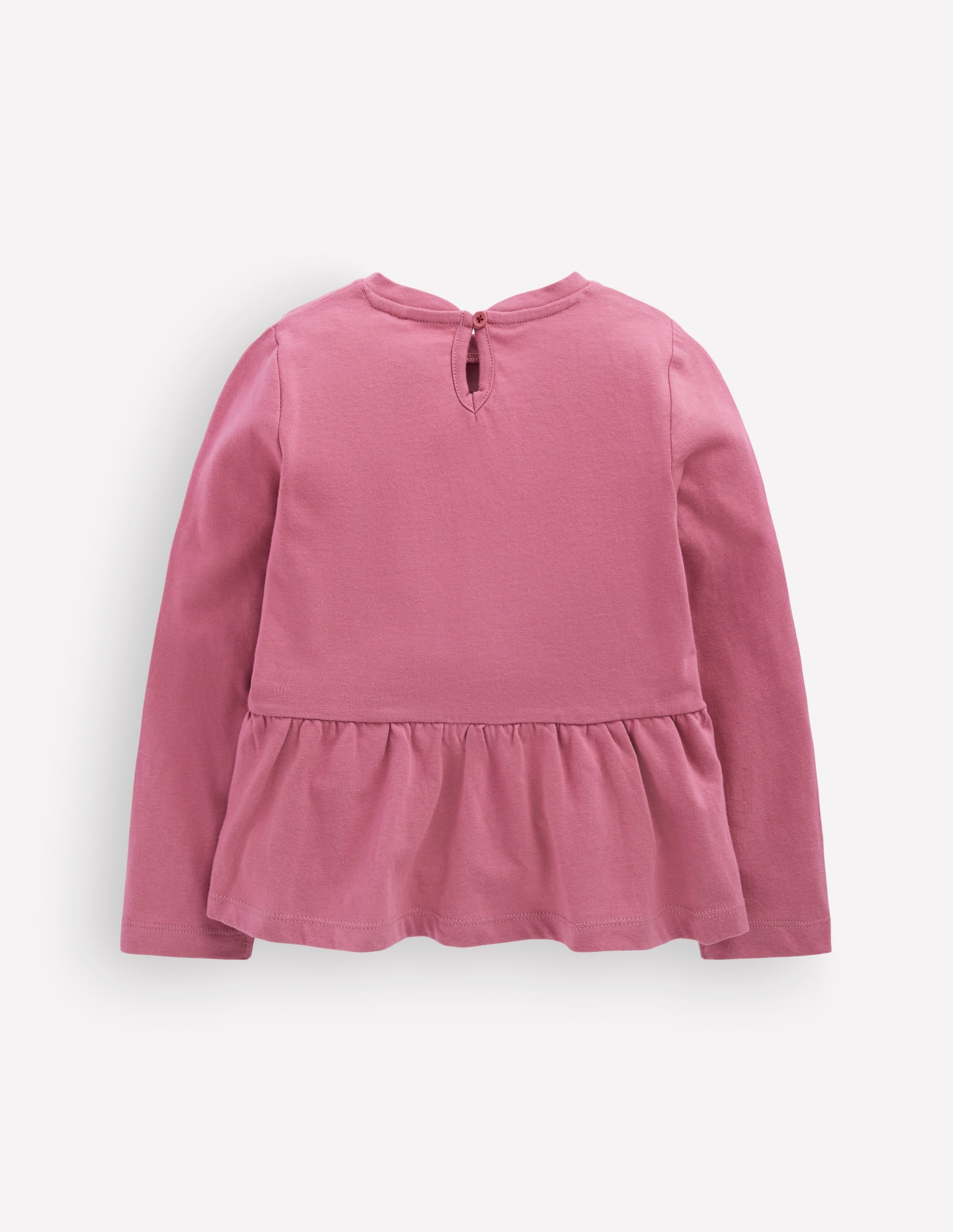 Langärmliges Oberteil mit Schößchen-Rosa Heide - Image 2