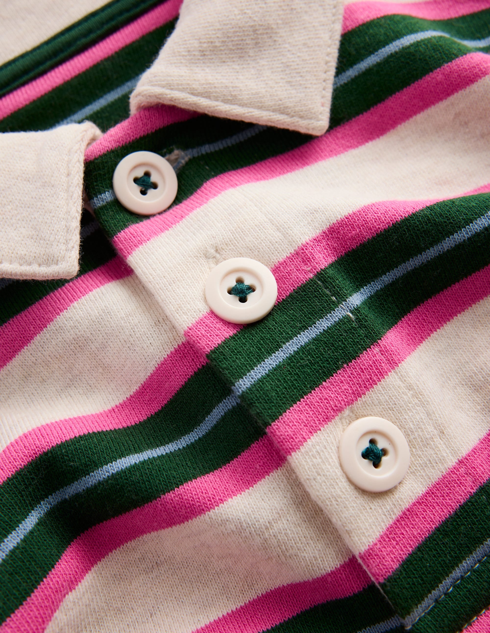 Stripe Collar Sweatshirt-Soft Ivory/ Green Stripe - Image 6