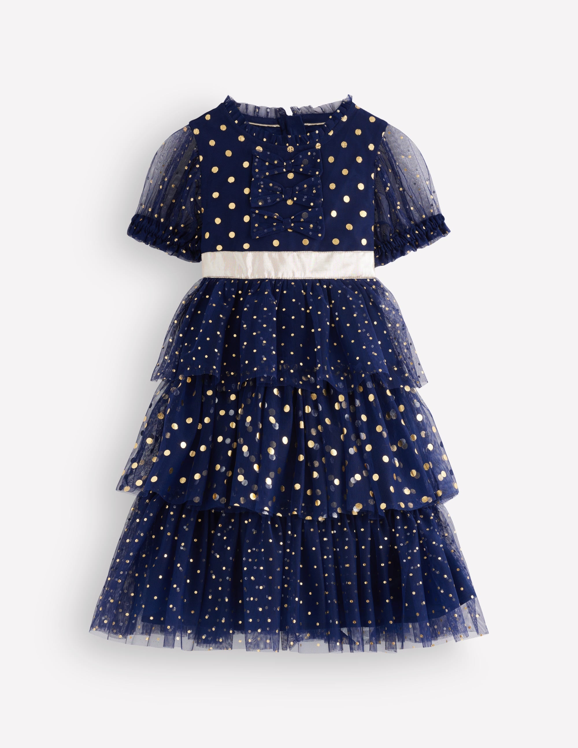 Partykleid aus Metallic-Tüll-Blau Tüll - Image 1