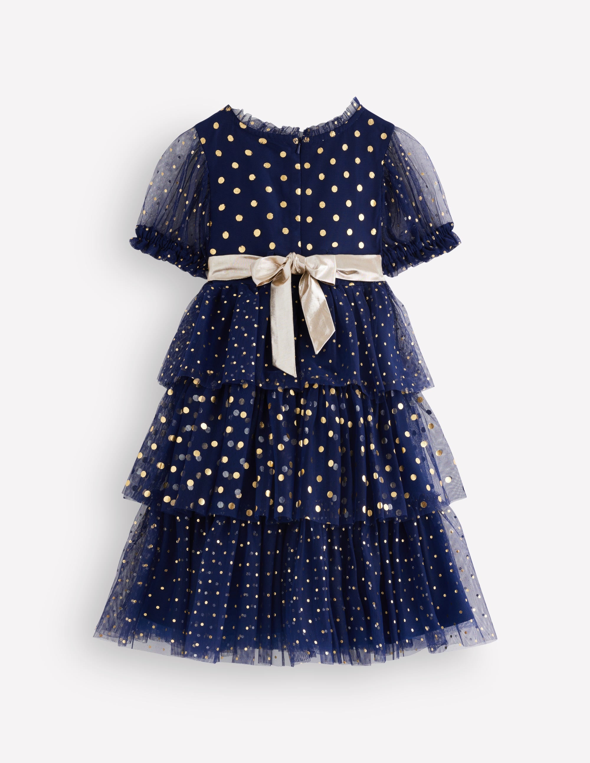 Partykleid aus Metallic-Tüll-Blau Tüll - Image 2