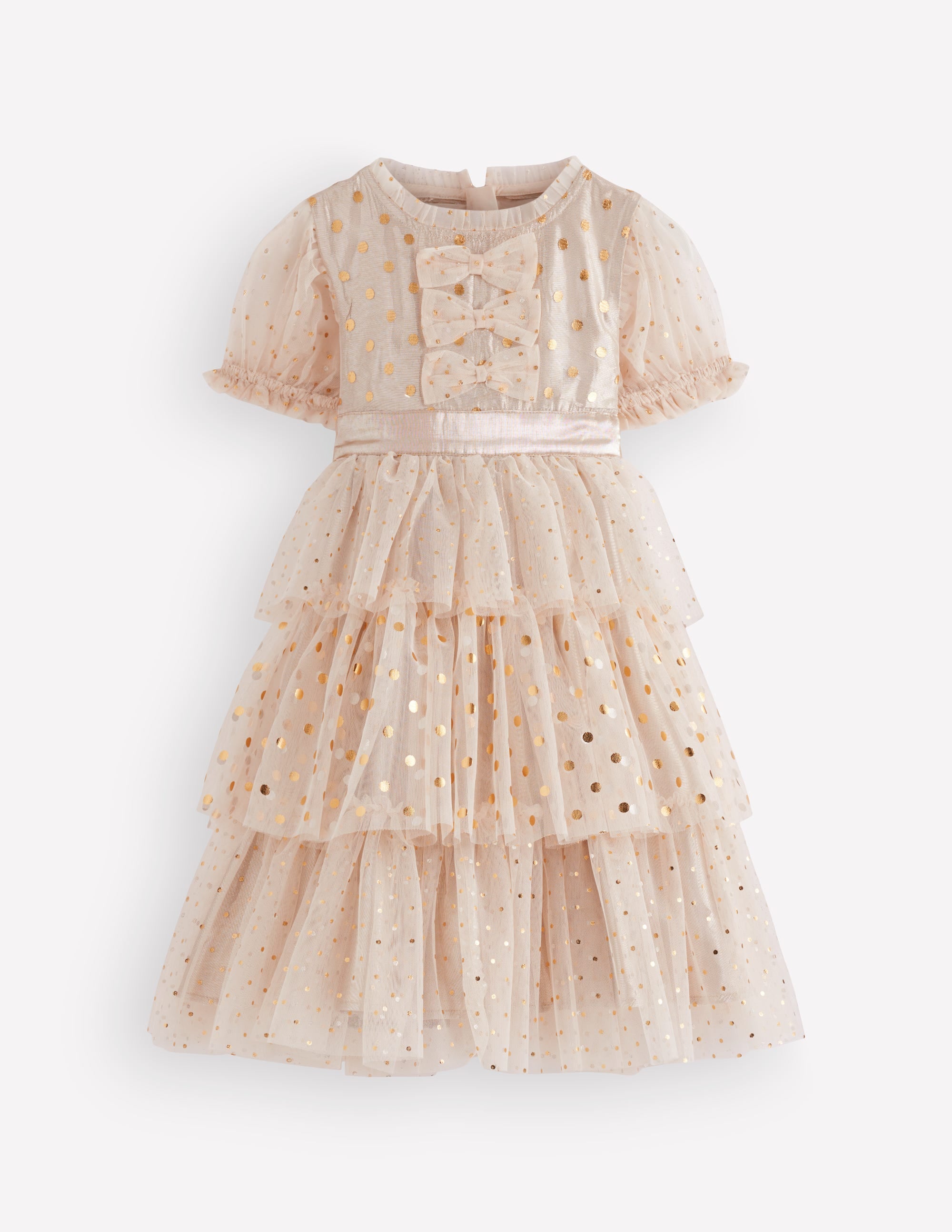 Partykleid aus Metallic-Tüll-Antikes Messing - Image 3