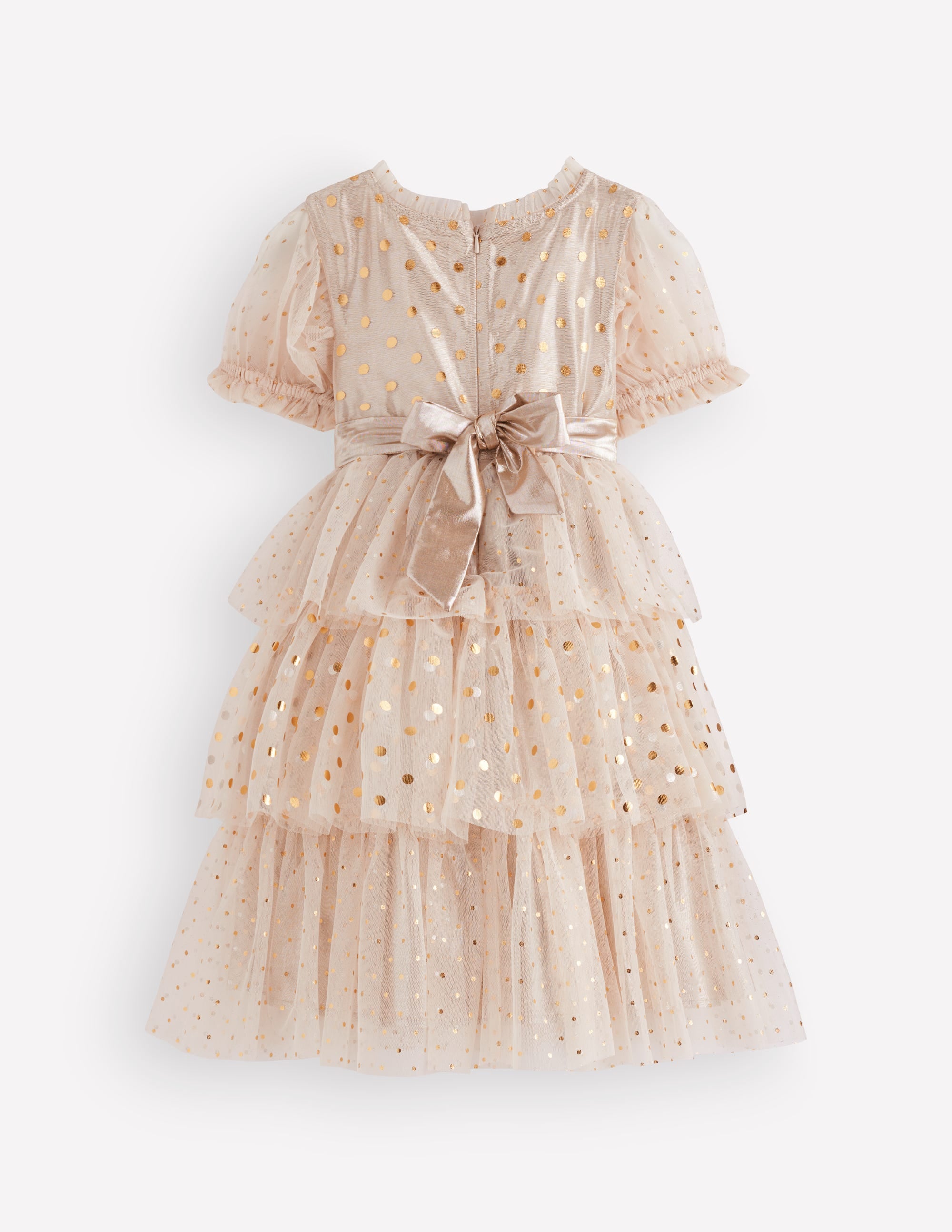 Partykleid aus Metallic-Tüll-Antikes Messing - Image 4
