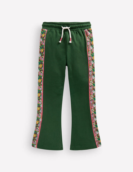 Kickflare Joggers-Laurel Green Floral