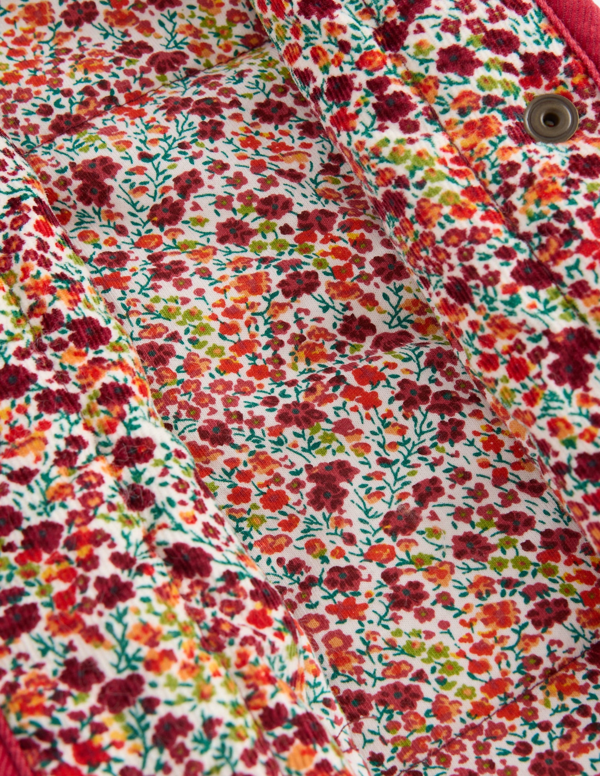 Kunstfelljacke-Naturweiß Kleines Blumenmuster-9