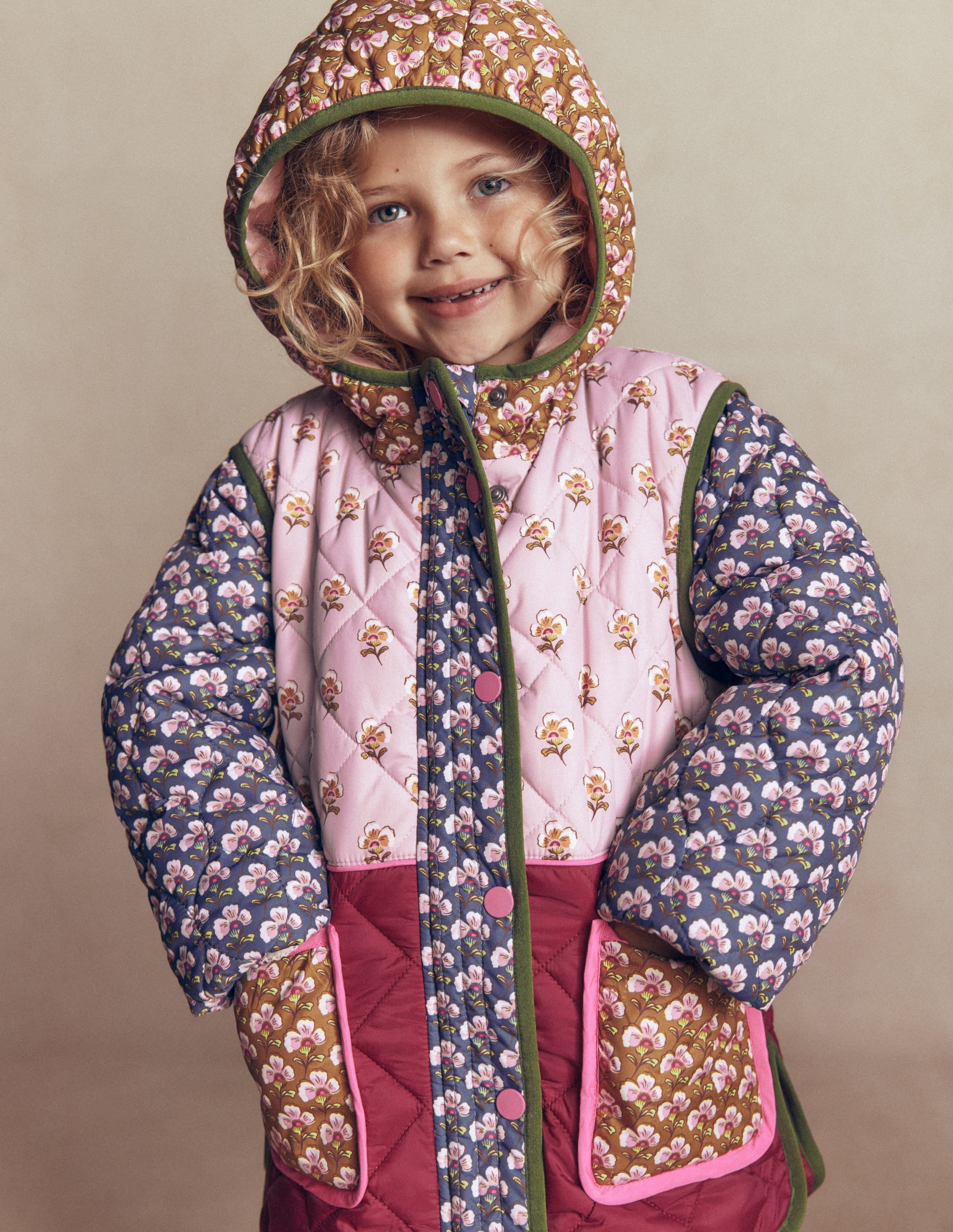 Lange Steppjacke-Kuddelmuddel Blumenmuster - Image 2