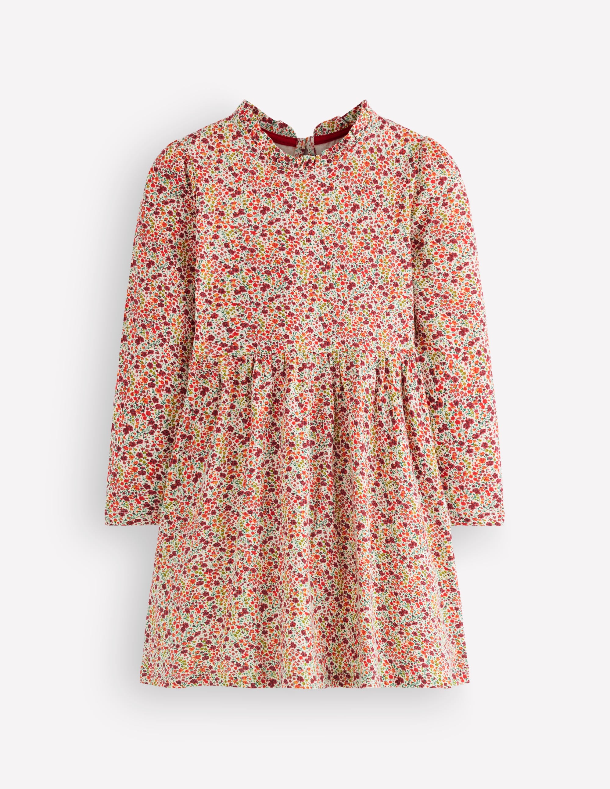 Langärmliges Kleid zum Herumwirbeln-Bunt Blumenmuster - Image 1