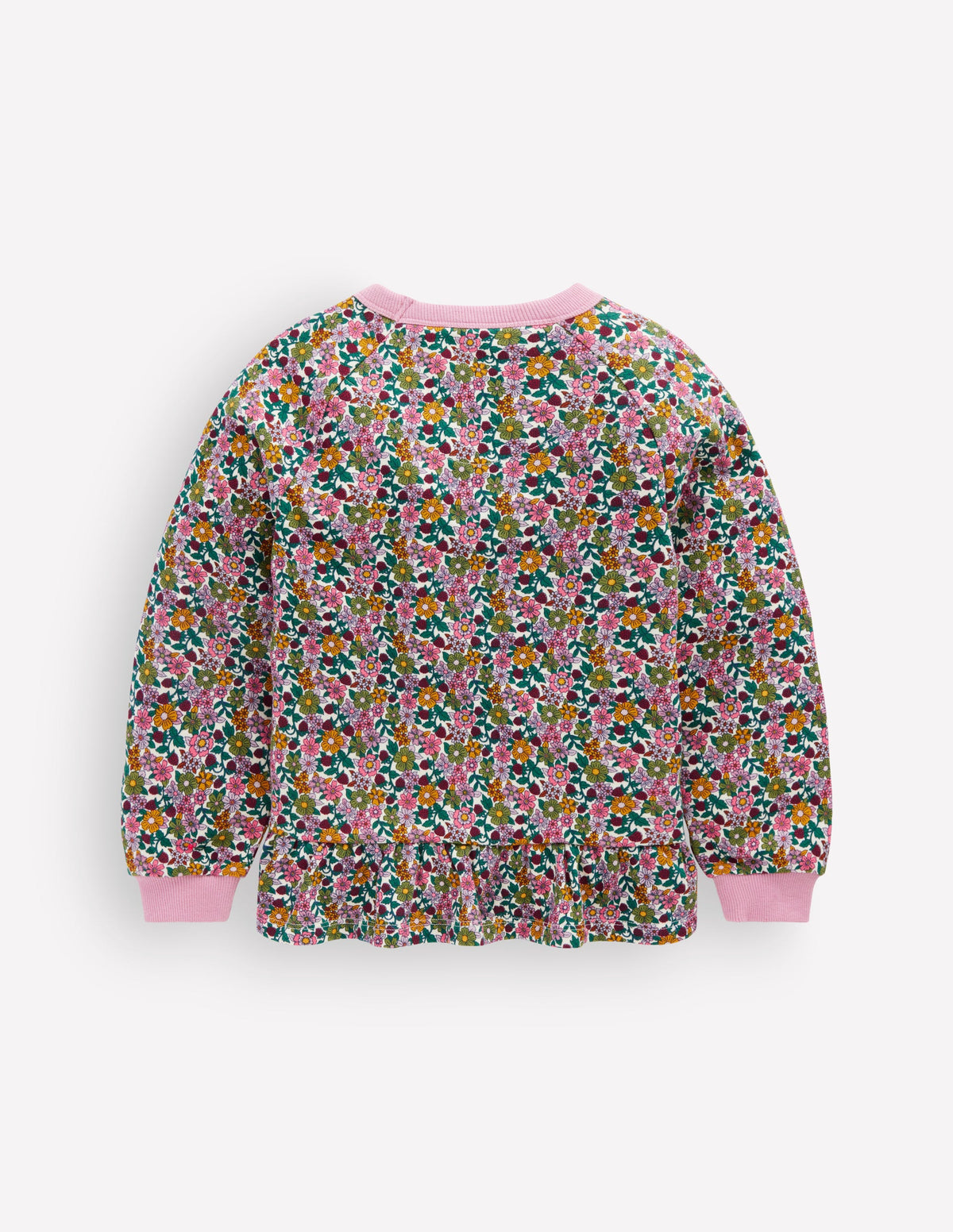 Sweatshirt mit Schößchen-Bunt Blumenmuster - Image 2