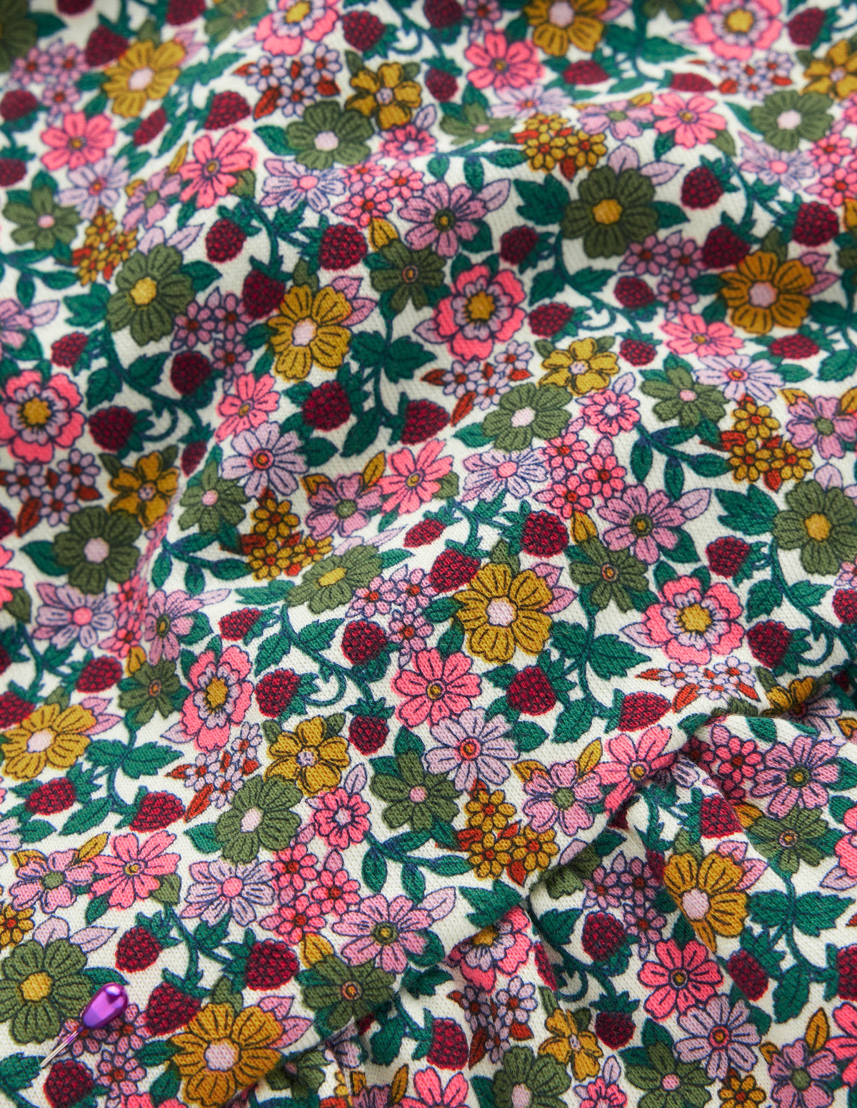 Sweatshirt mit Schößchen-Bunt Blumenmuster - Image 3