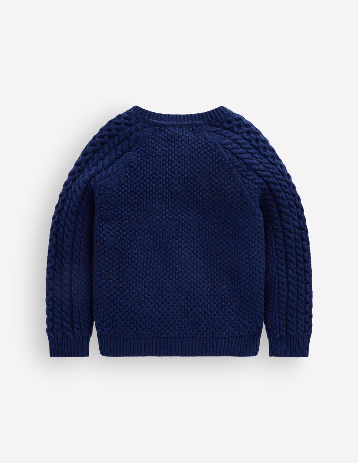Strickjacke mit Zopfmuster-Marineblau-2