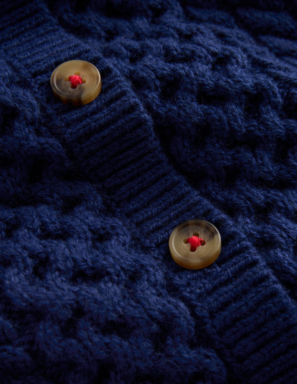 Strickjacke mit Zopfmuster-Marineblau-3