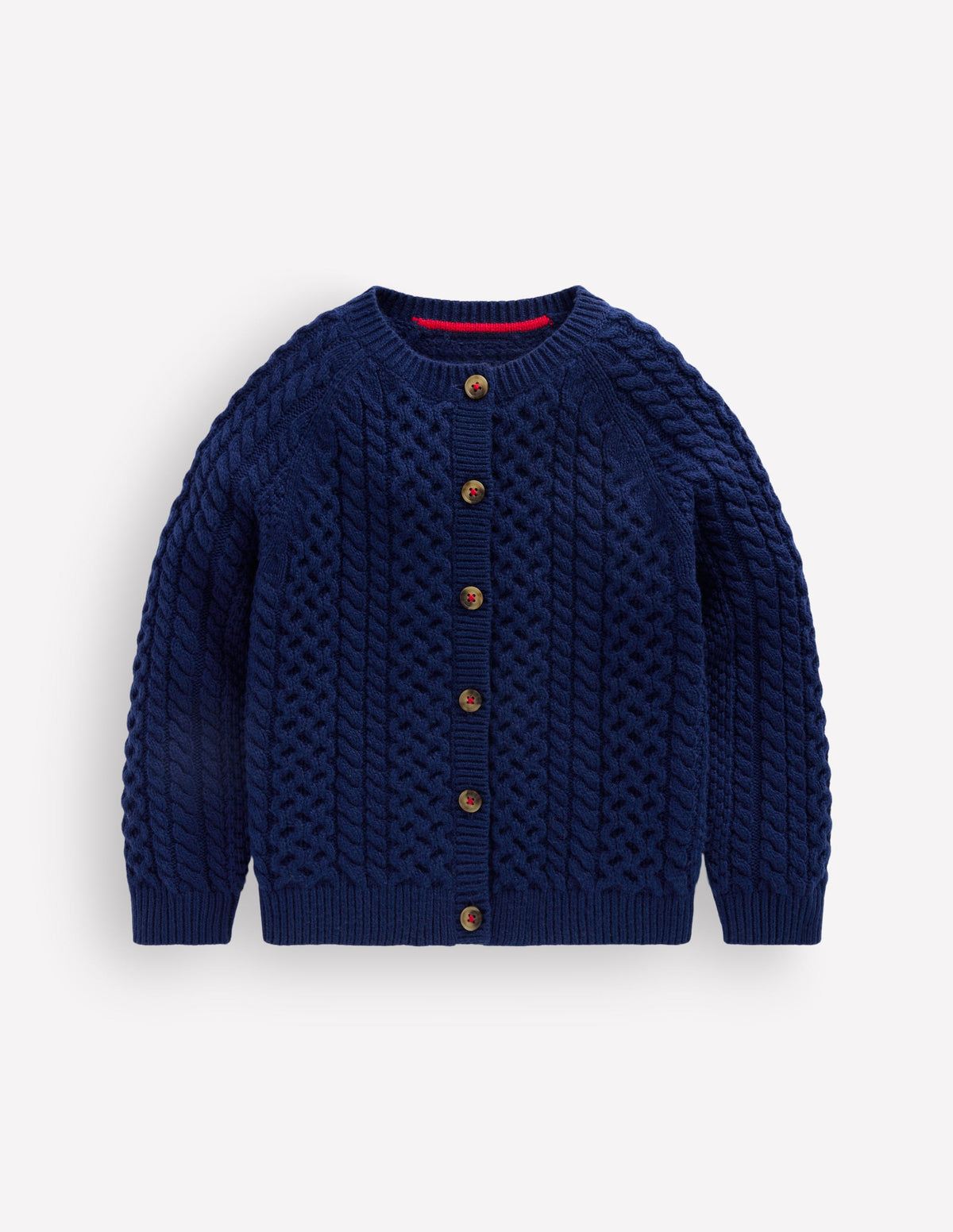 Strickjacke mit Zopfmuster-Marineblau-1