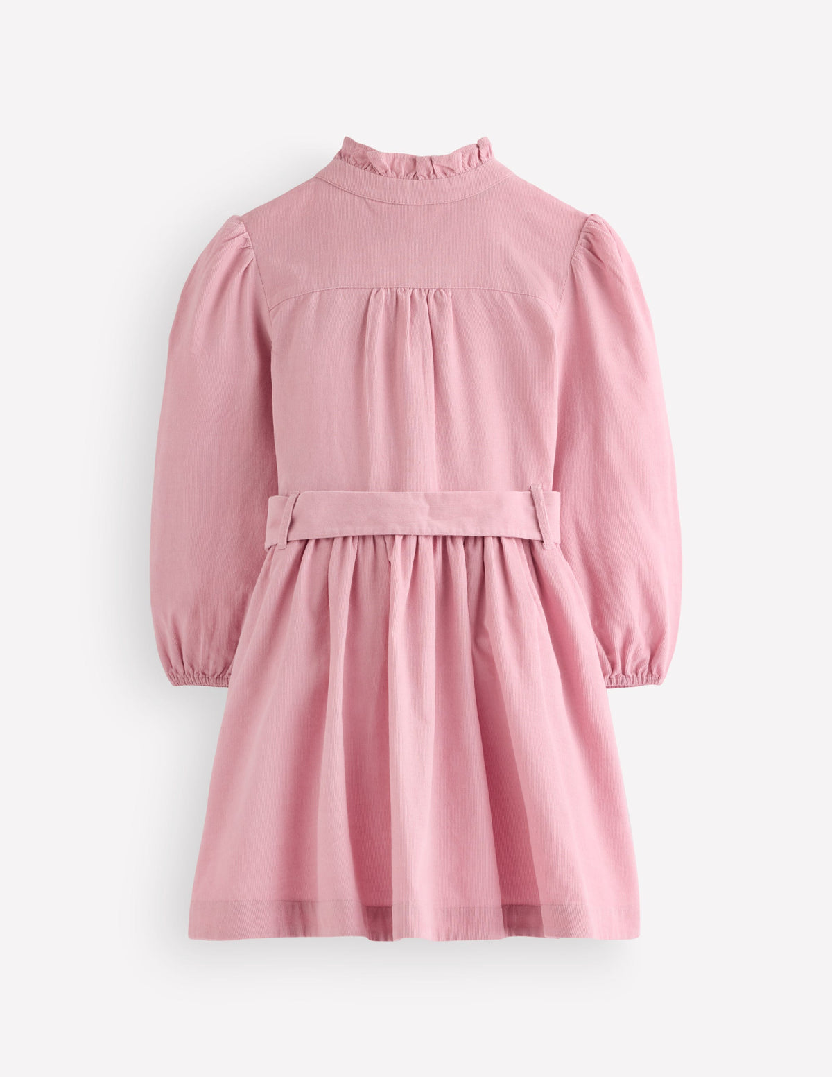 Robe-chemise Maude à volants-Velours côtelé rose vintage - Image 2