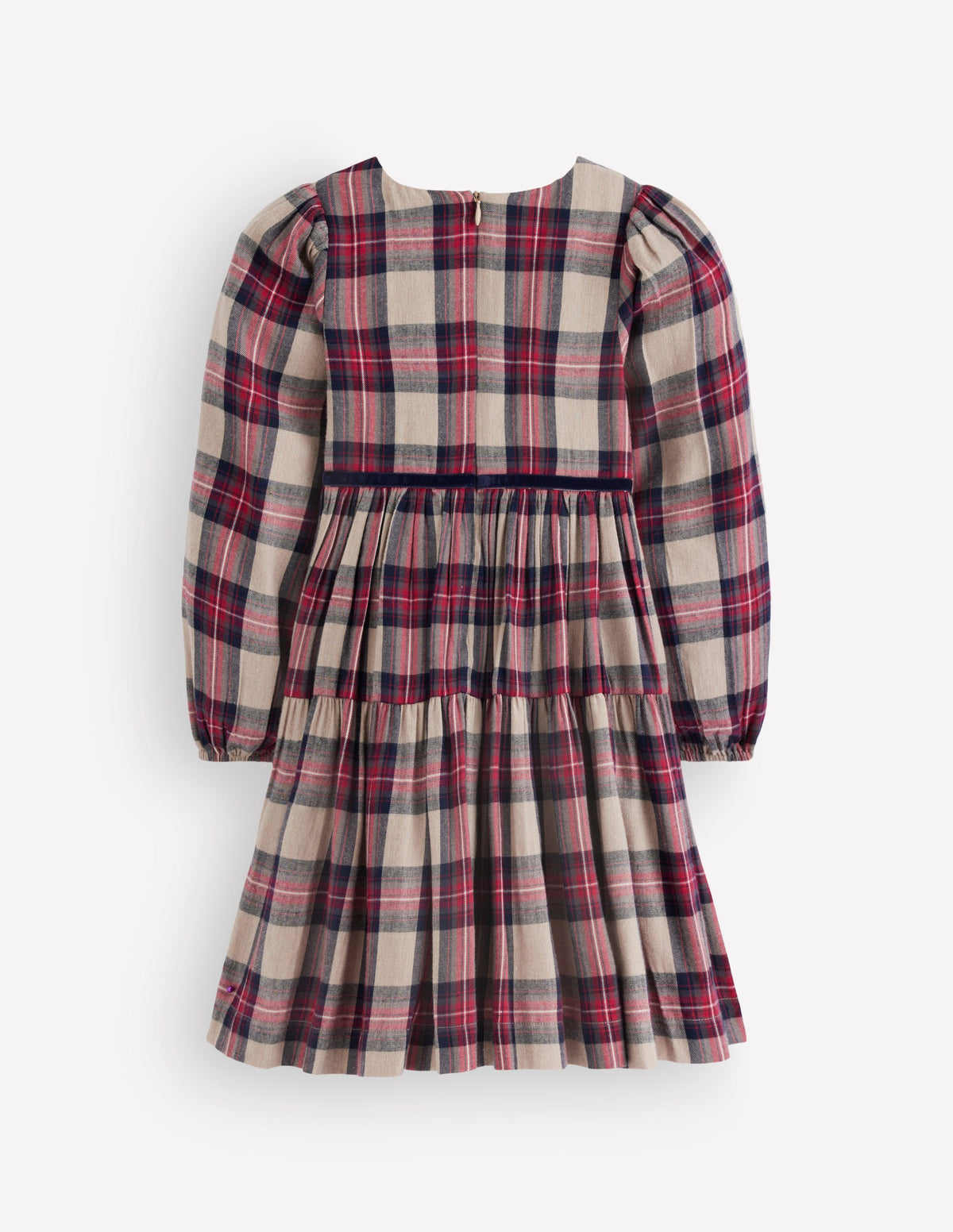 Posie Gewebtes Kleid zum Herumwirbeln-Bunt Karomuster - Image 3