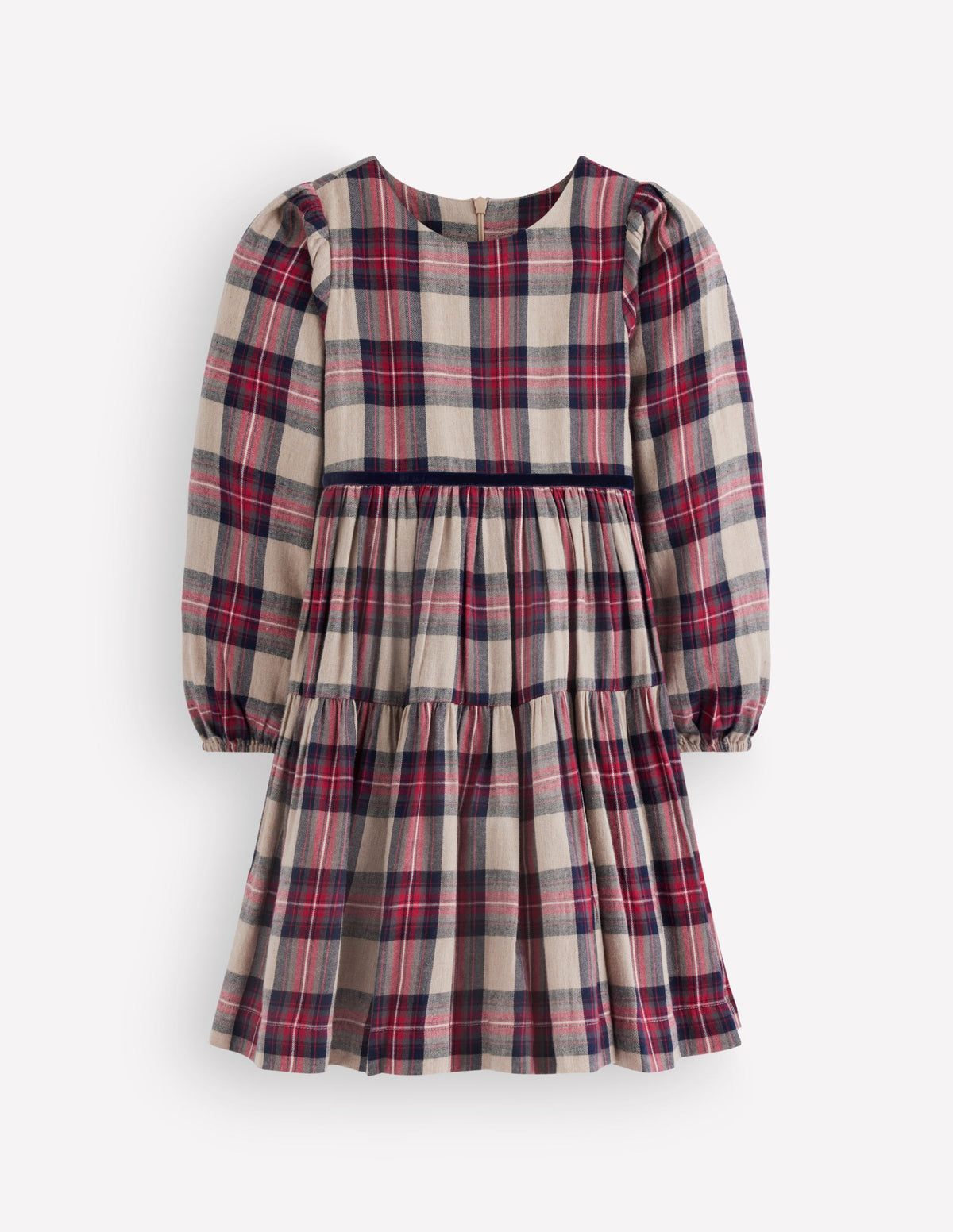 Posie Gewebtes Kleid zum Herumwirbeln-Bunt Karomuster-2