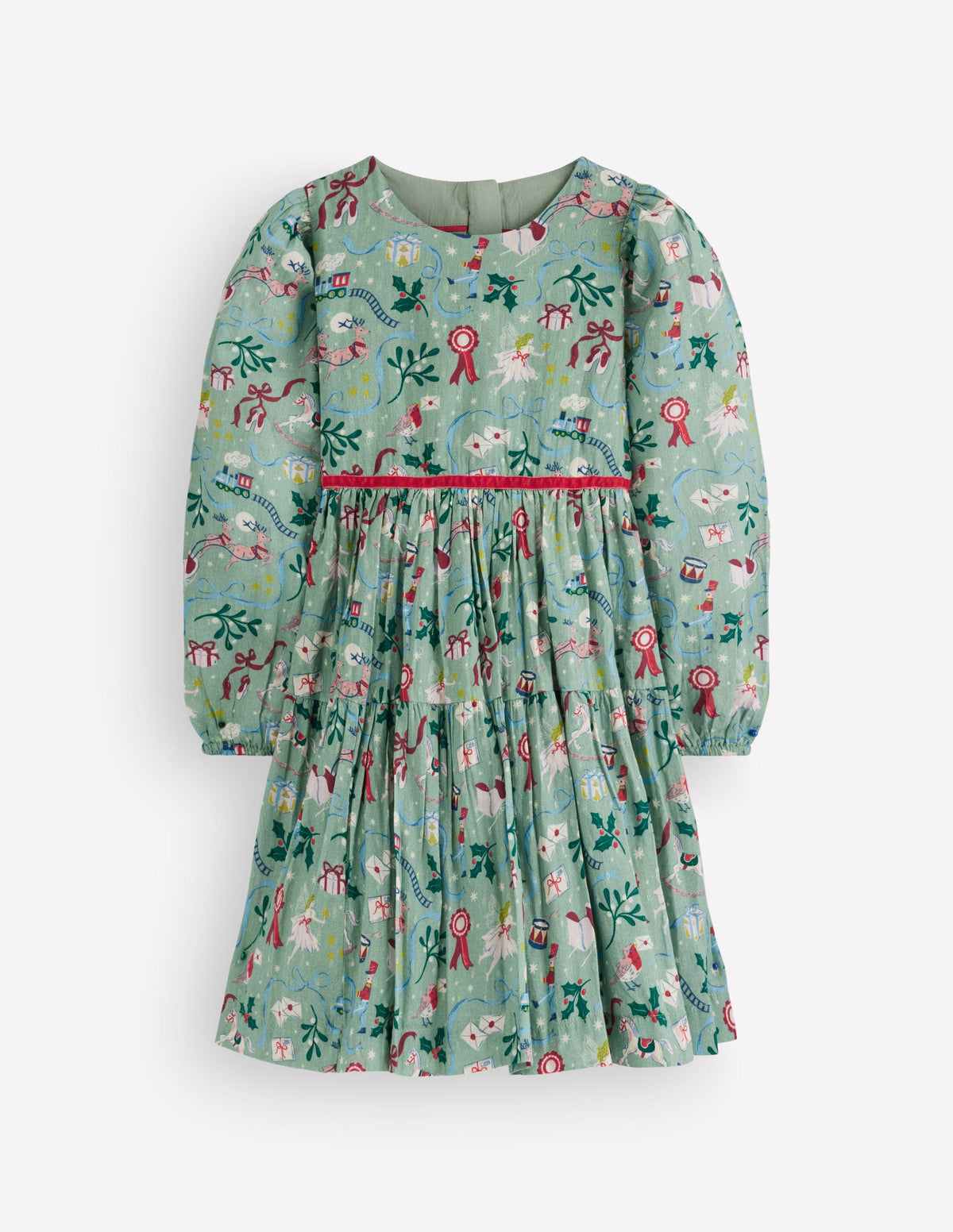 Robe Posie tissée tournoyante-Bureau de poste polaire vert - Image 2