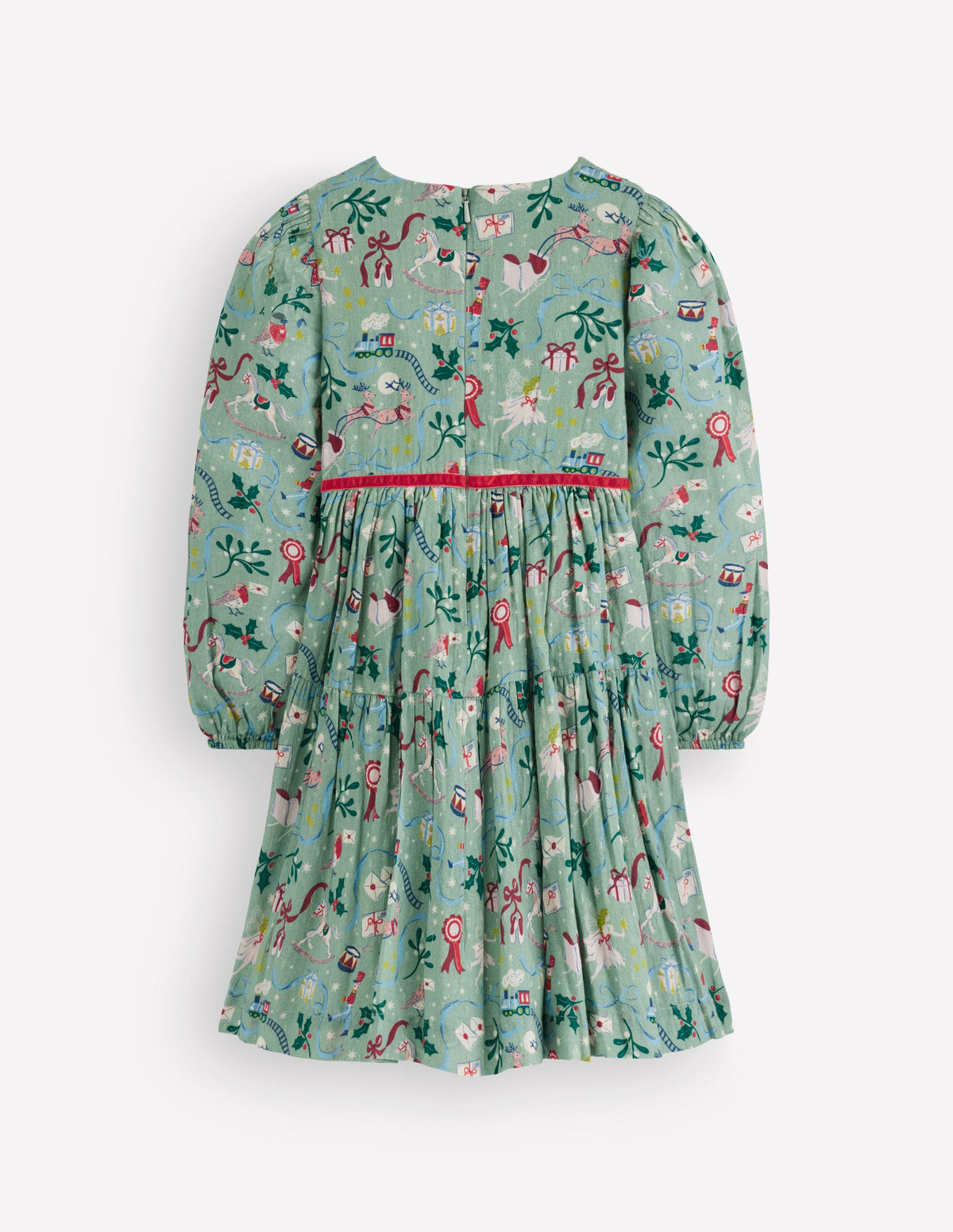 Robe Posie tissée tournoyante-Bureau de poste polaire vert - Image 3