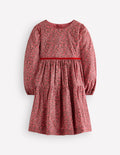 Posie Gewebtes Kleid zum Herumwirbeln-Pink Geblümt