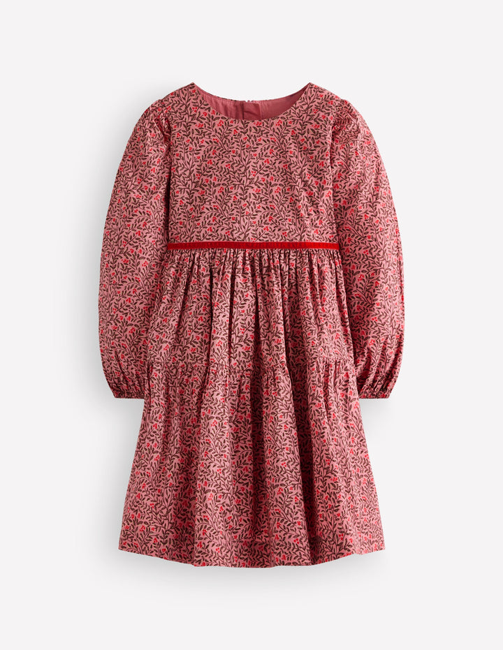 Posie Gewebtes Kleid zum Herumwirbeln-Pink Geblümt