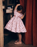 Aubrey Partykleid mit Puffärmeln-Polar-Post-Design