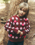 Witziger Pullover-Schildpatt Blume