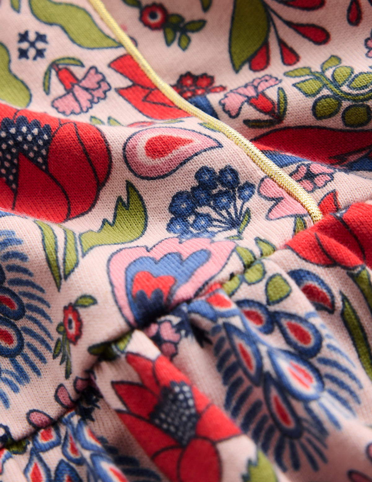 Mabel Glitzerkleid zum Herumwirbeln-Pfau Blumenmuster-3