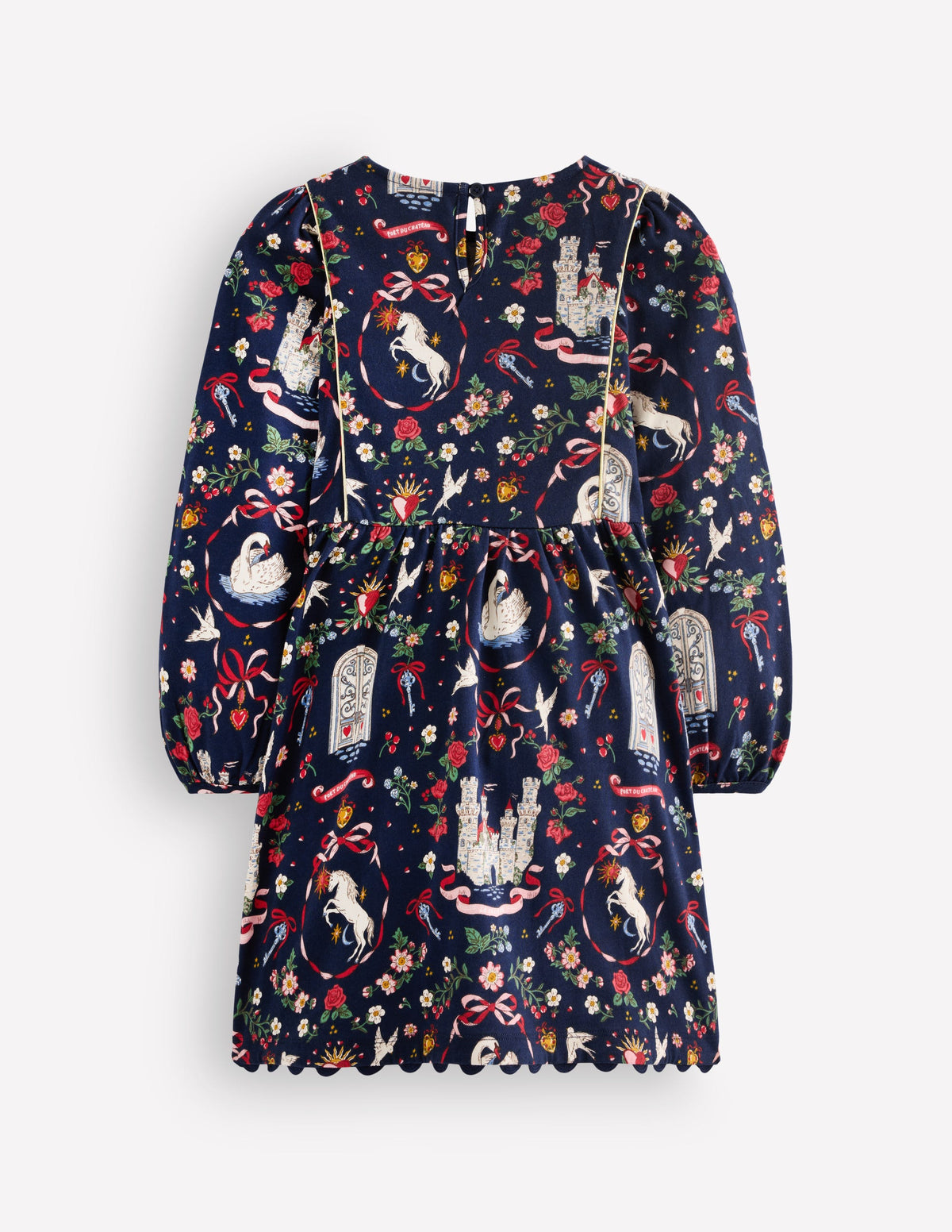 Mabel Glitzerkleid zum Herumwirbeln-Marineblau Schloss-Design - Image 2