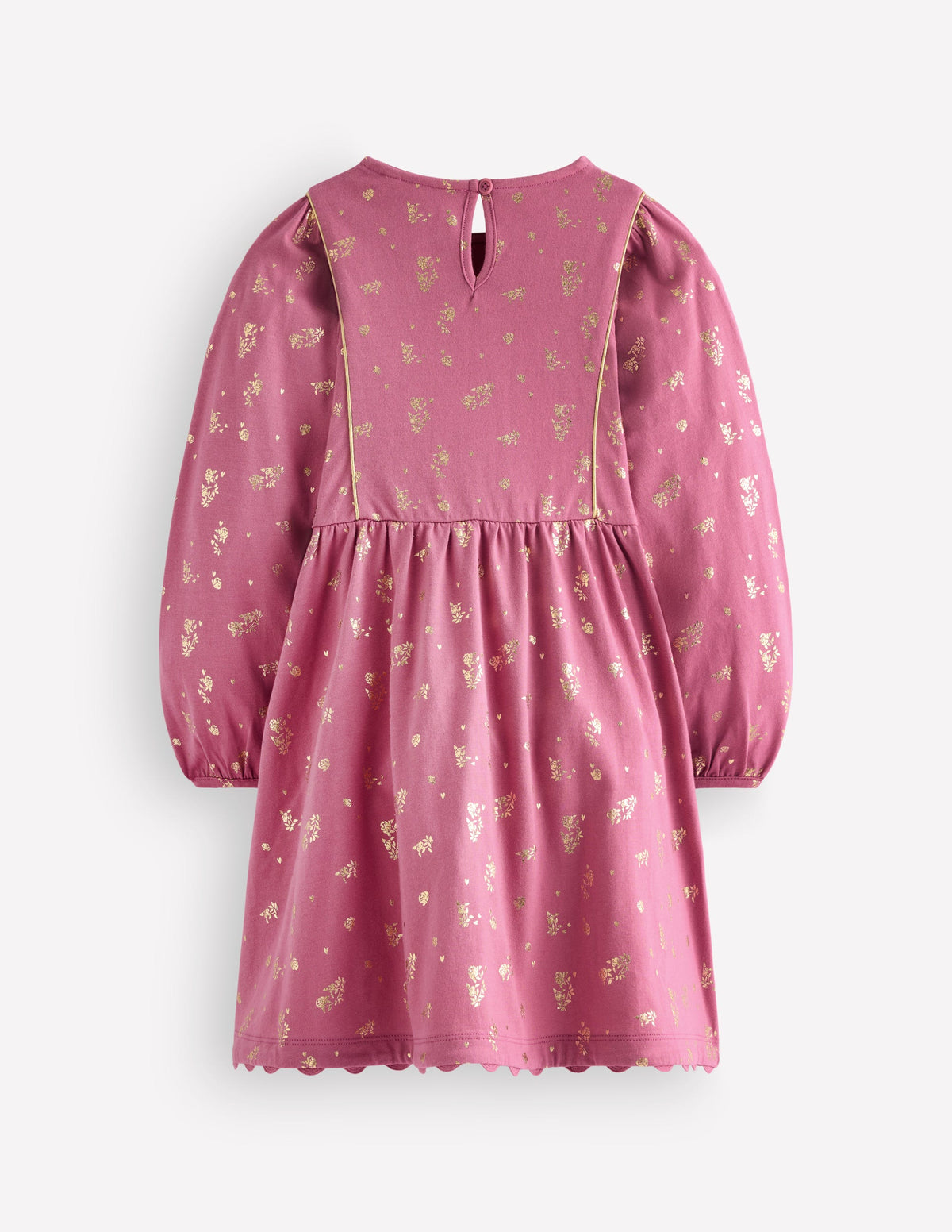 Mabel Glitzerkleid zum Herumwirbeln-Rosa Folienblumen-2