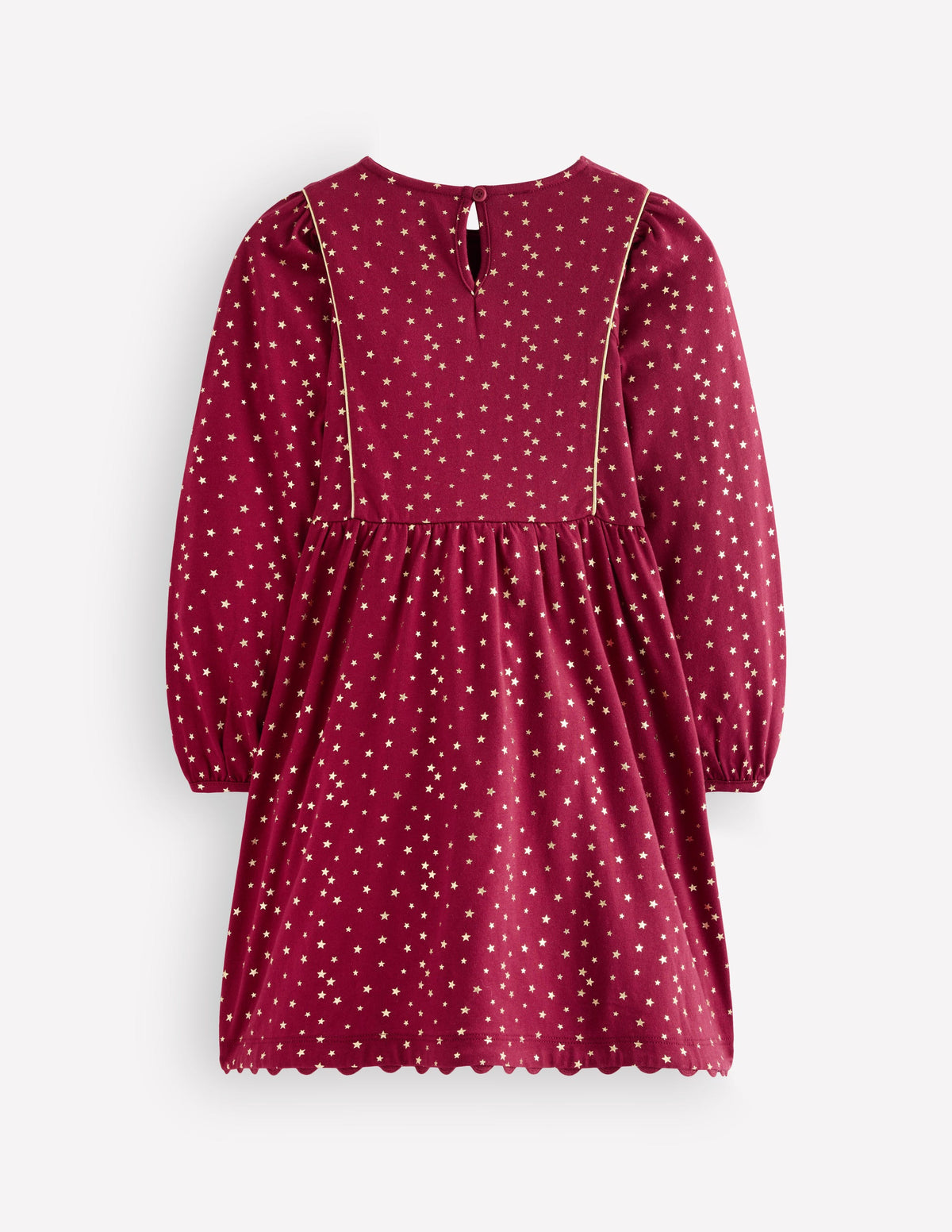 Mabel Twirly Sparkle Dress-Red Foil Stars-2