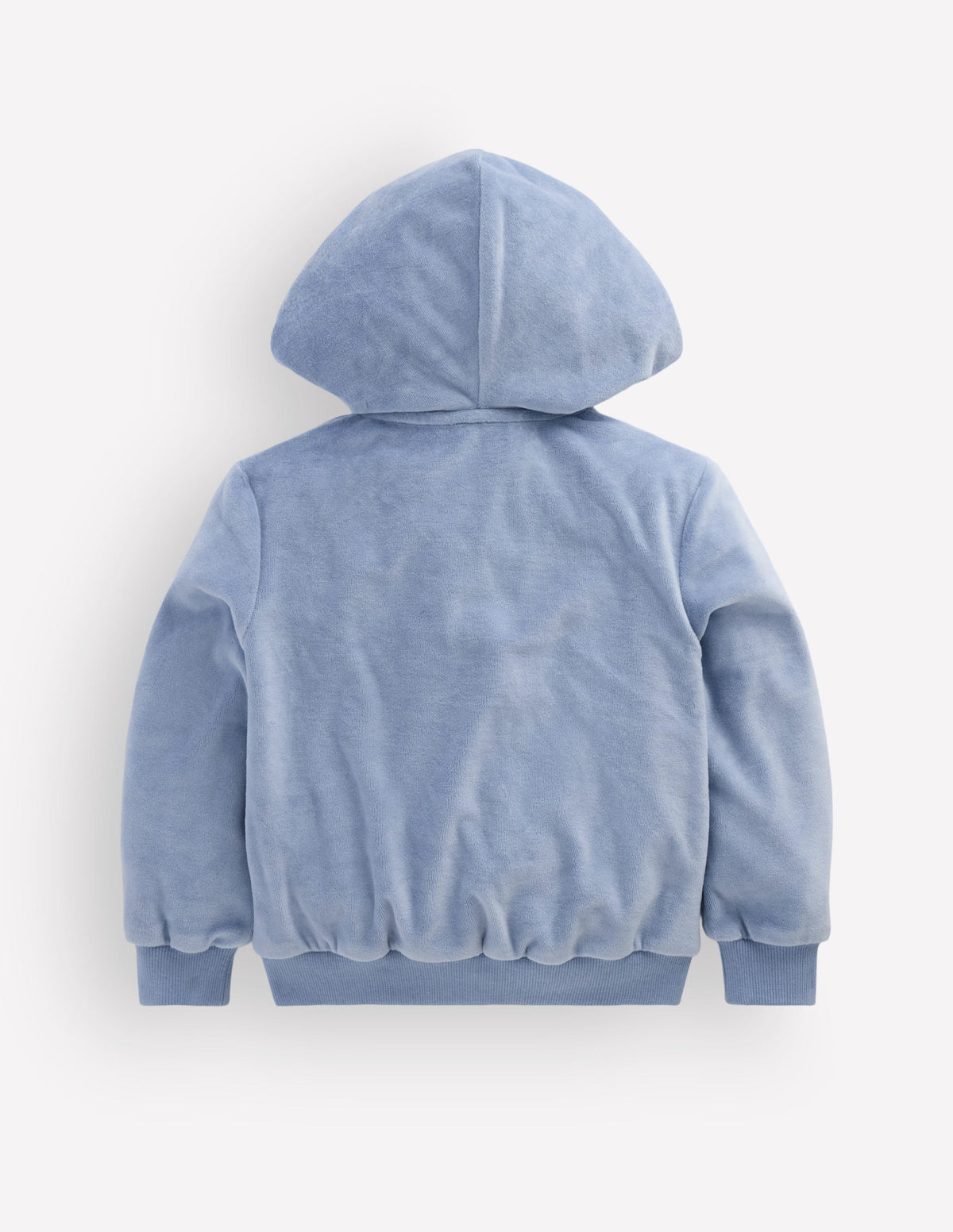 Velours-Sweater mit durchgehendem Reißverschluss-Blau Blumen - Image 2