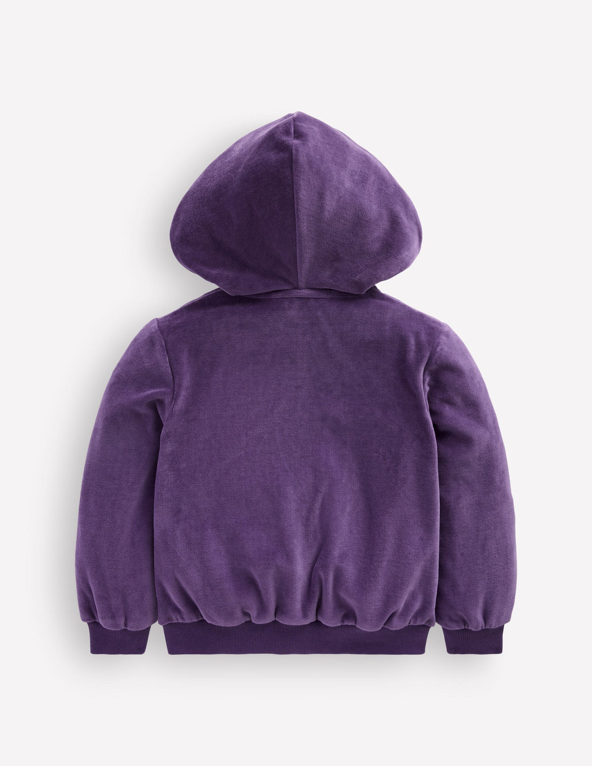 Velours-Sweater mit durchgehendem Reißverschluss-Violett Herz-2