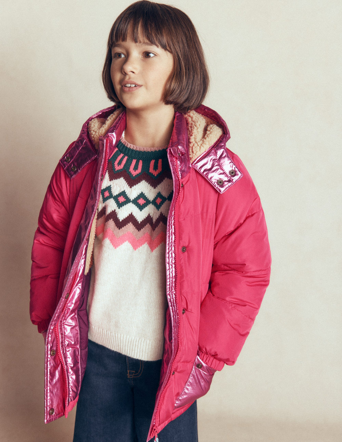 Metallic-Pufferjacke-Sommerbeeren Metallic - Image 3