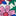 Wasserdichte Allwetterhose-Neonrosa Kleines Blumenmuster
