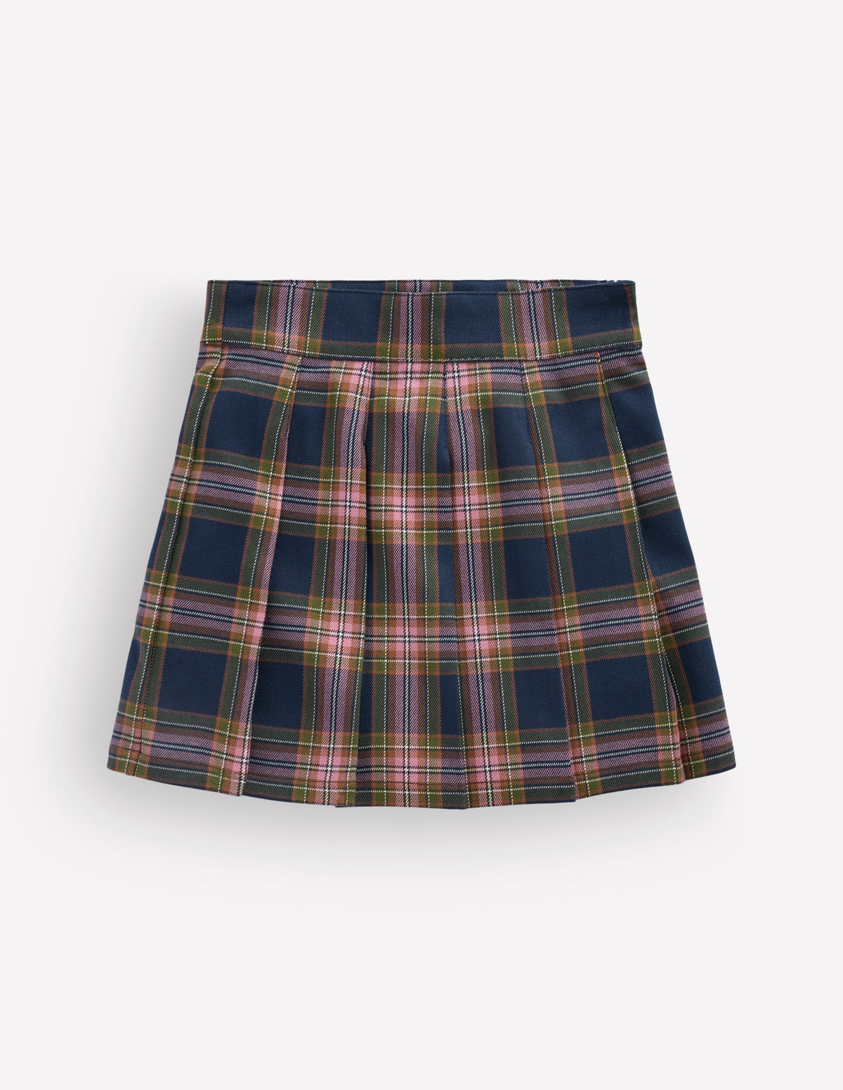 Plissierter Minirock-Navy Kariert - Image 2