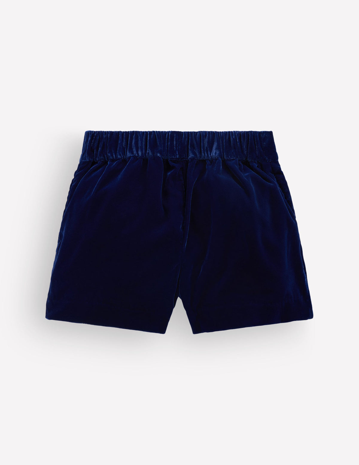 Short plissé en velours-Bleu marine universitaire - Image 3