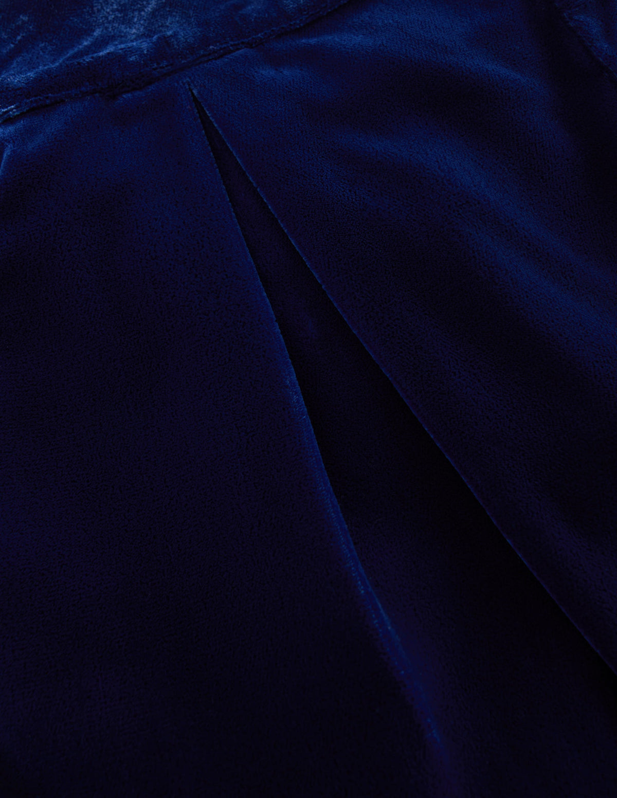 Short plissé en velours-Bleu marine universitaire - Image 4
