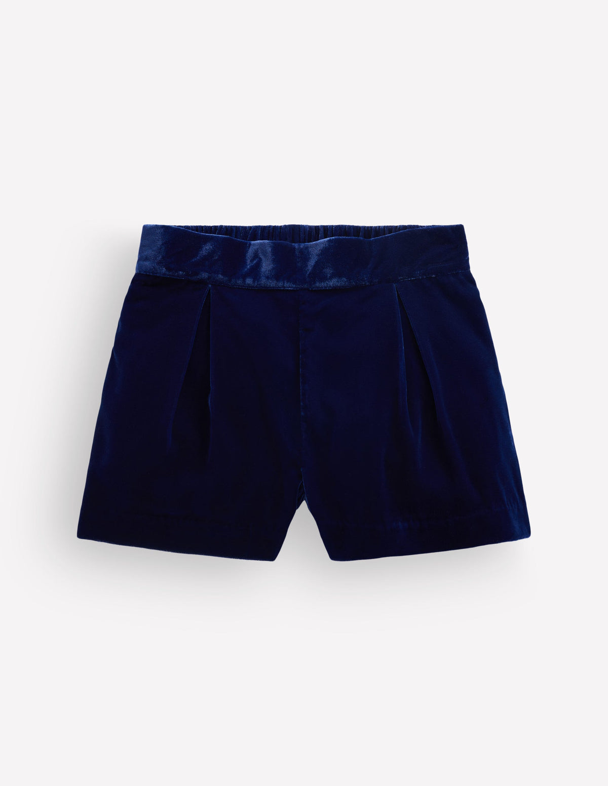 Short plissé en velours-Bleu marine universitaire - Image 2