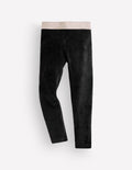 Leggings aus Samt-Schwarz