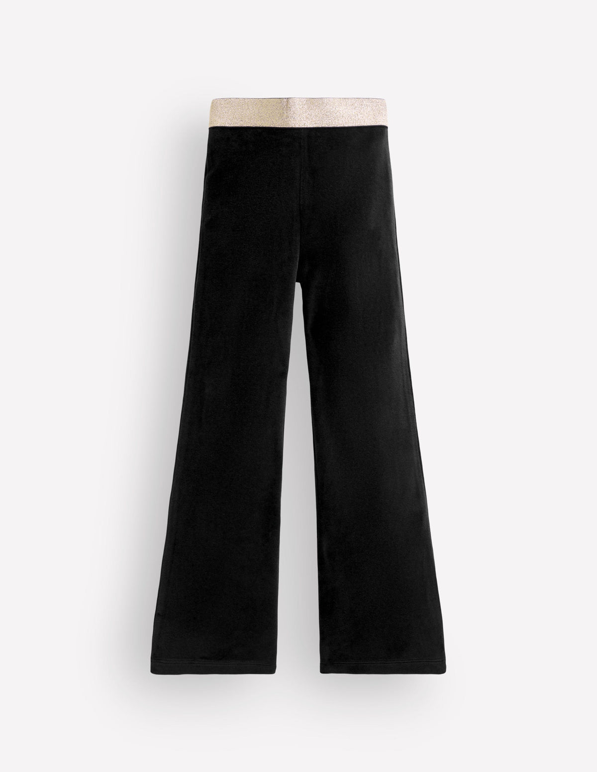 Ausgestellte Samtleggings-Schwarz - Image 1
