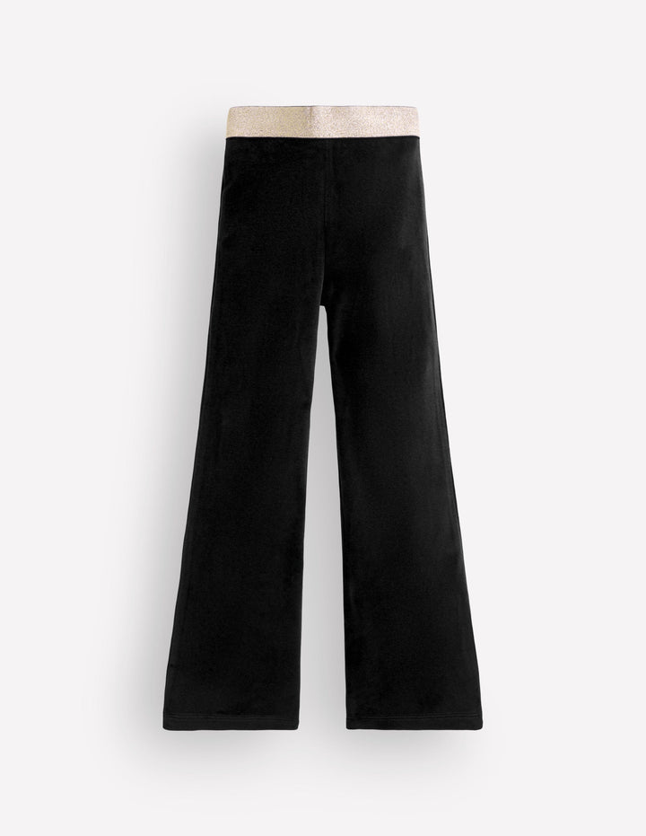 Ausgestellte Samtleggings-Schwarz