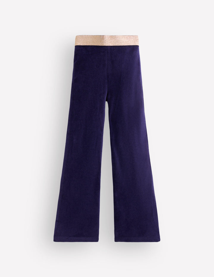 Ausgestellte Samtleggings-Schuluniform-Marineblau