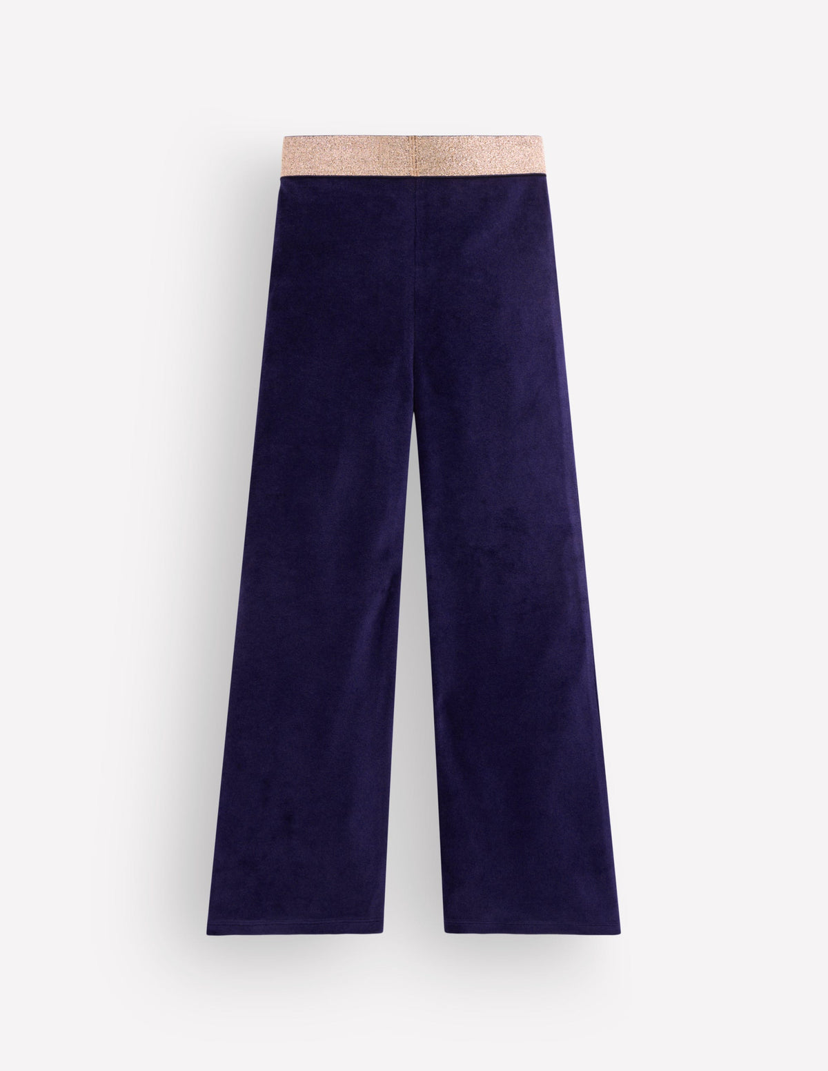 Velvet Flared Leggings-College Navy - Image 2