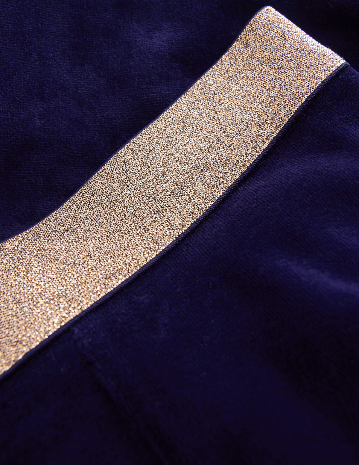 Velvet Flared Leggings-College Navy-3