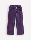 Velours-Jogginghose mit weitem Bein-Mystisches Violett