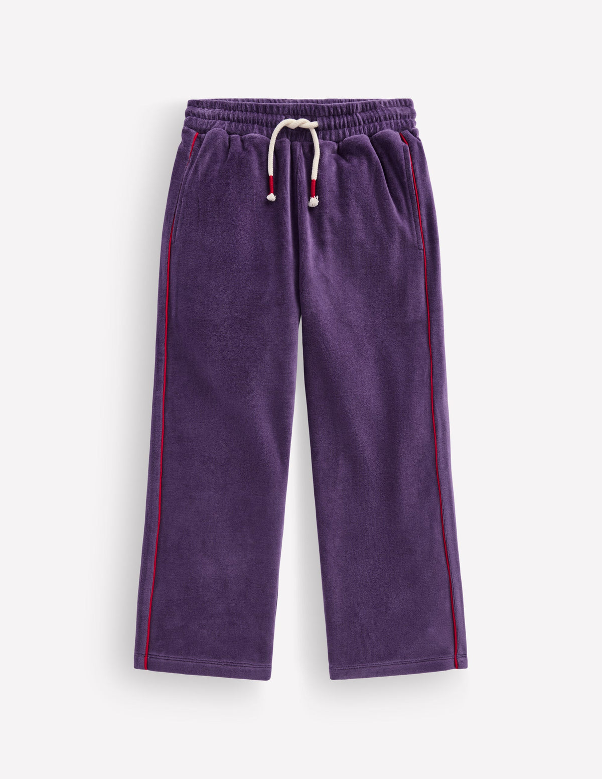 Velours-Jogginghose mit weitem Bein-Mystisches Violett - Image 1